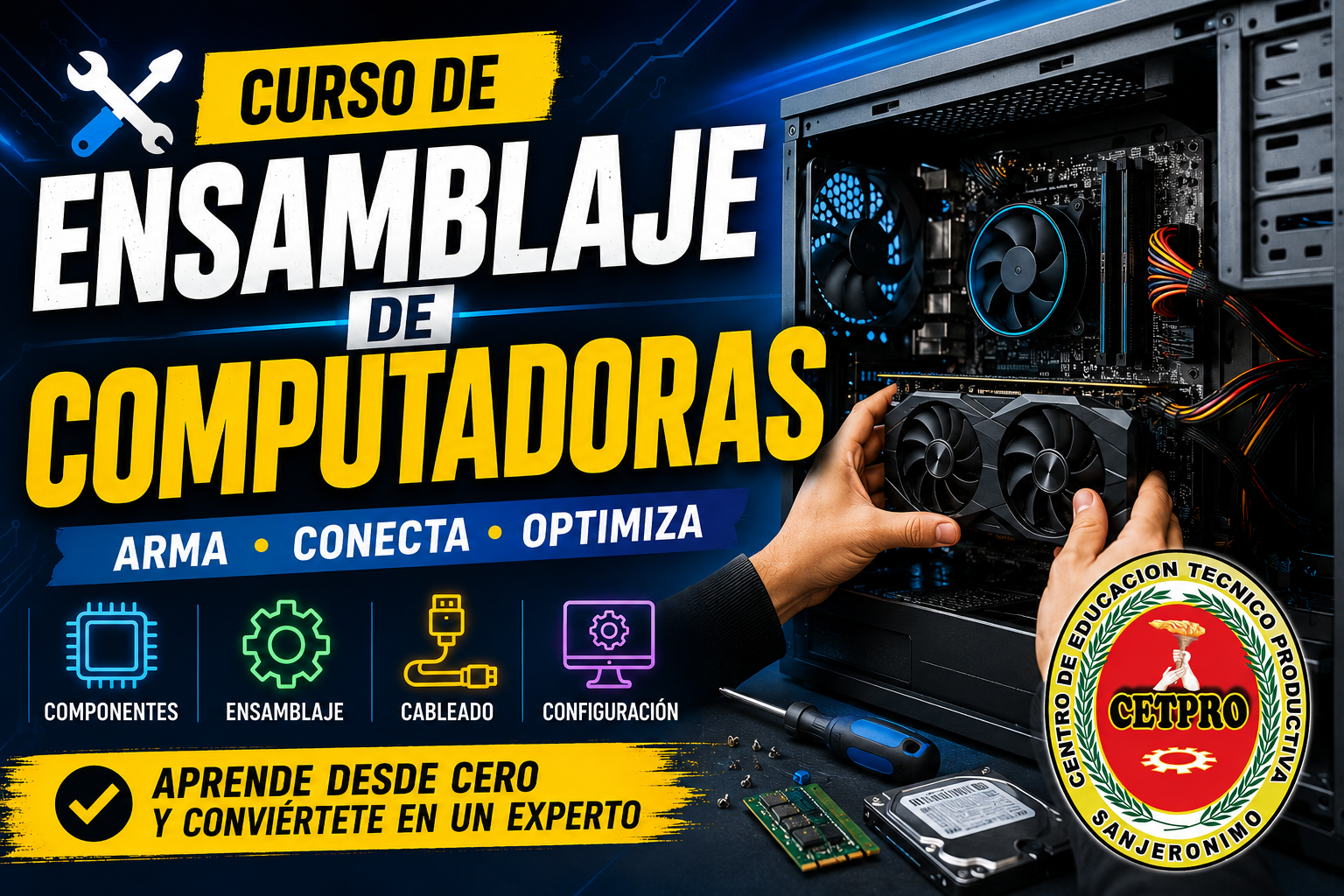 ENSAMBLAJE DE UNA COMPUTADORA