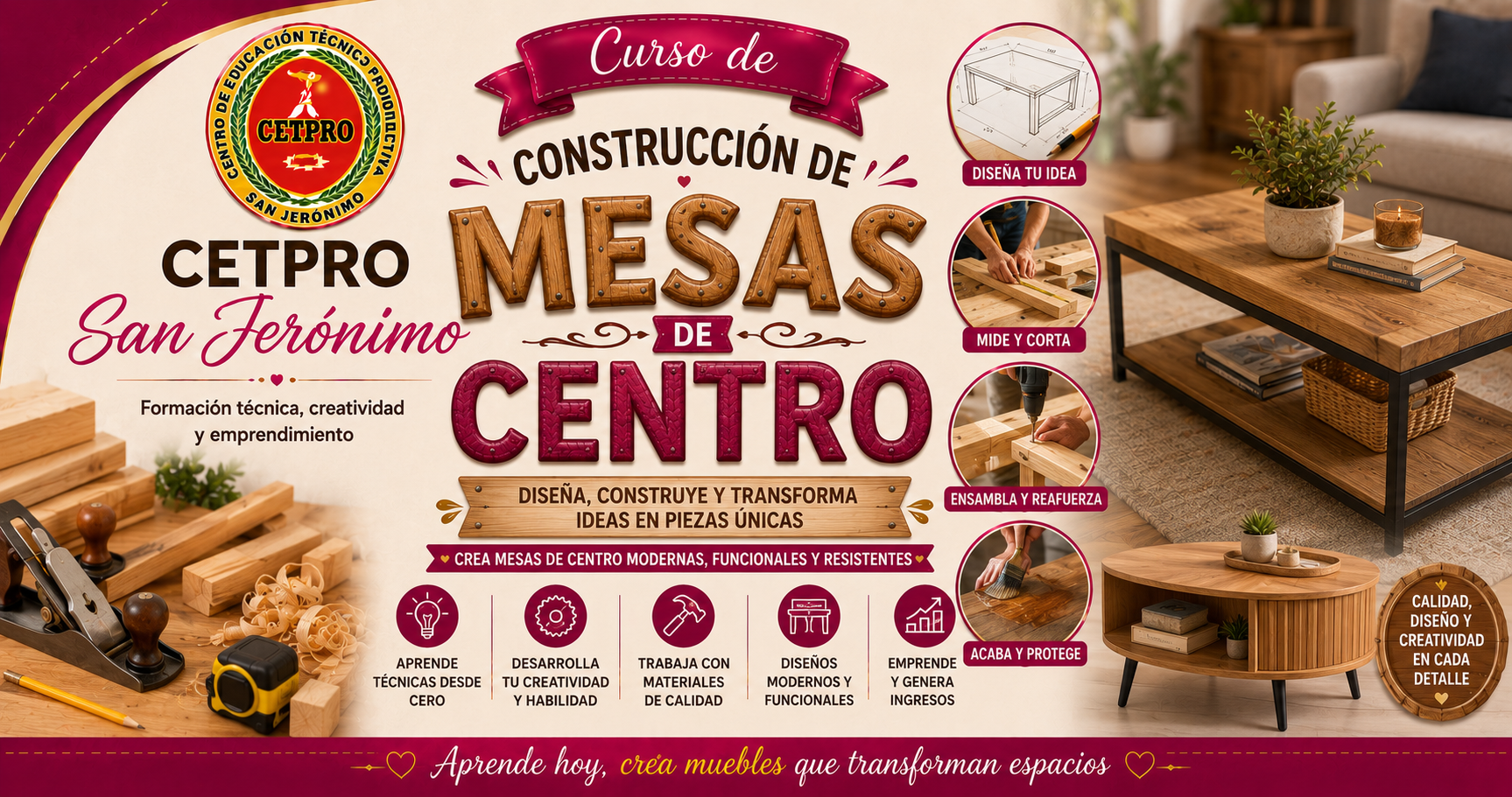 Construcción de Mesas de Centro