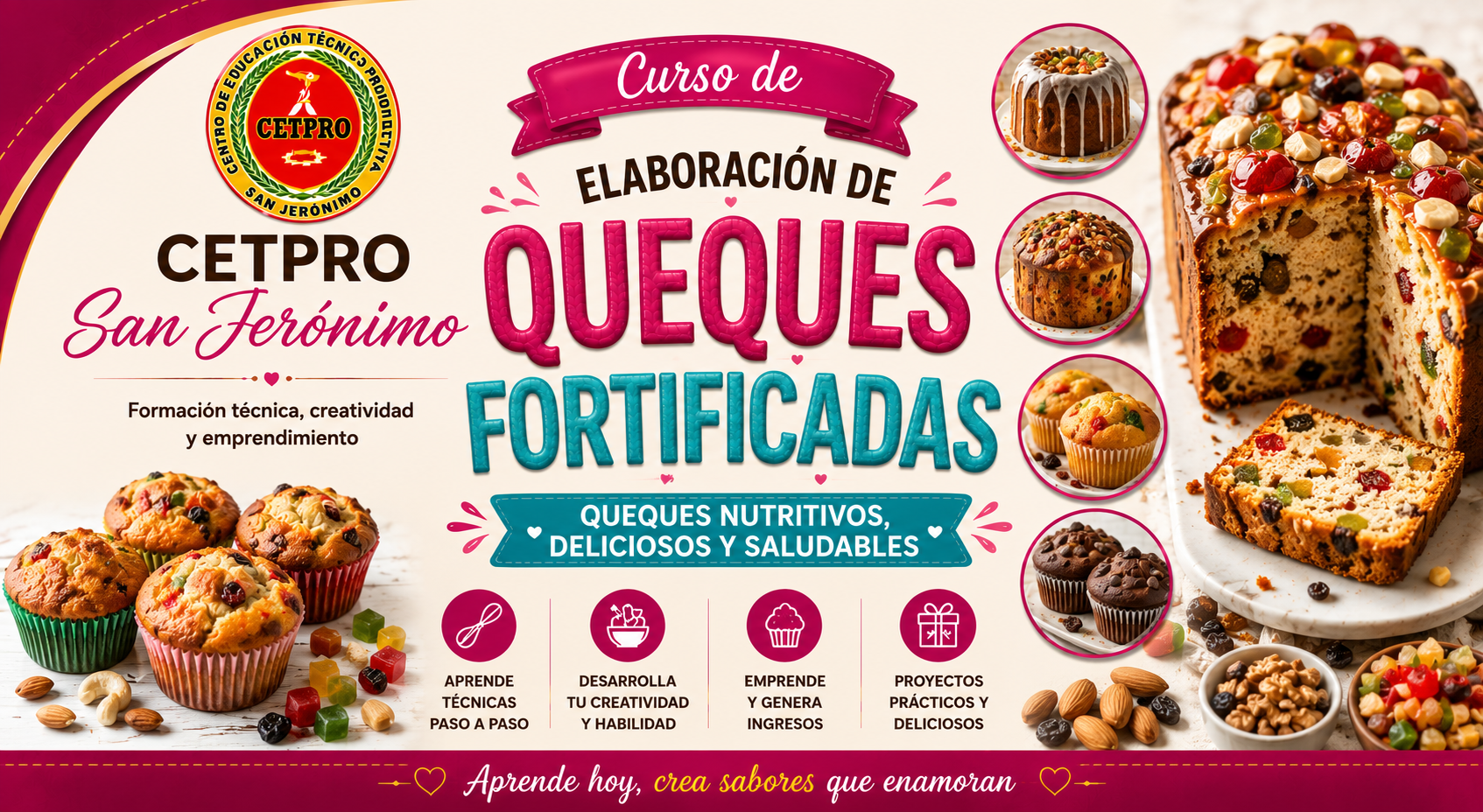 Elaboracion de queques fortificadas