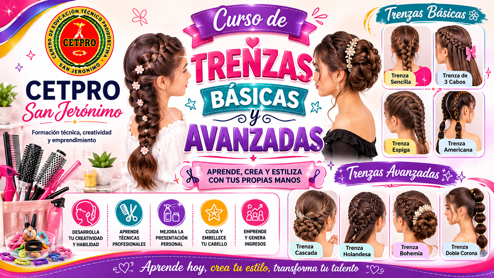 Trenzas Básicas y Avanzadas